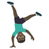 🤸🏿‍♂️ man cartwheeling: dark skin tone display on JoyPixels